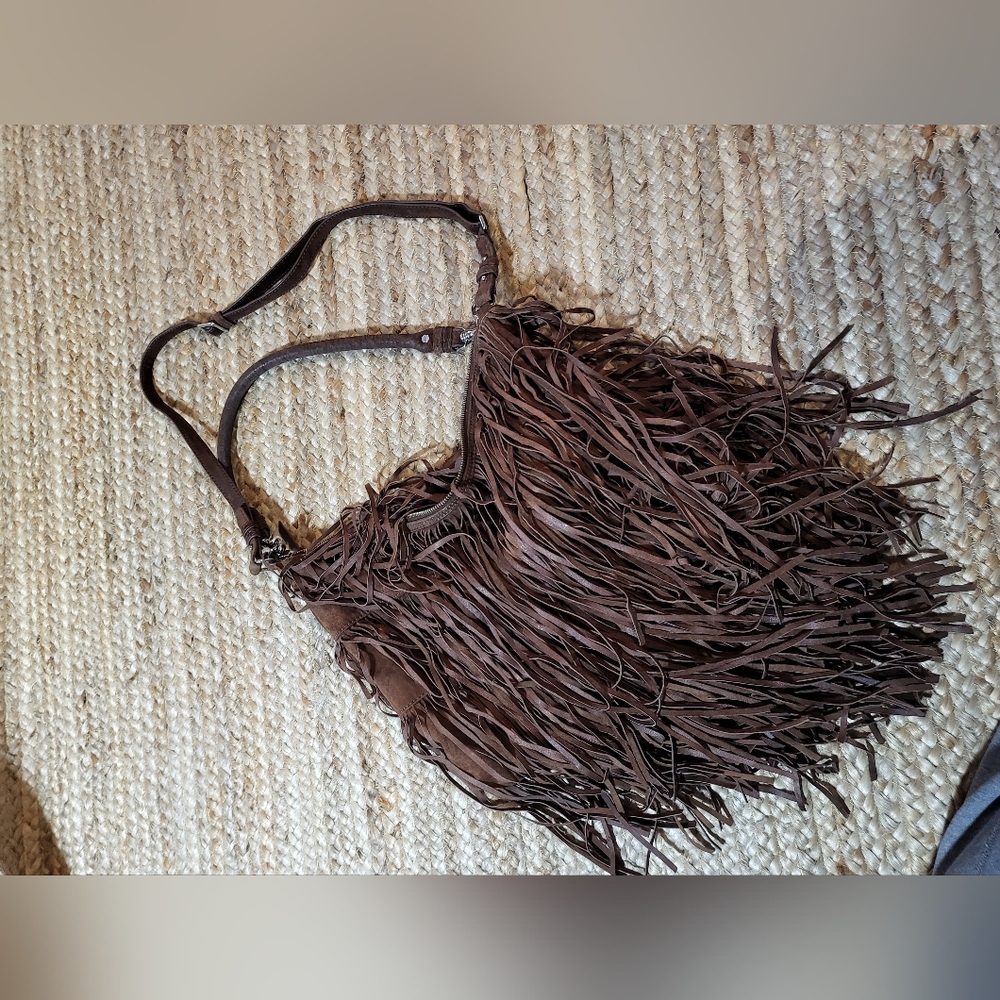 Leather Fringe Bag